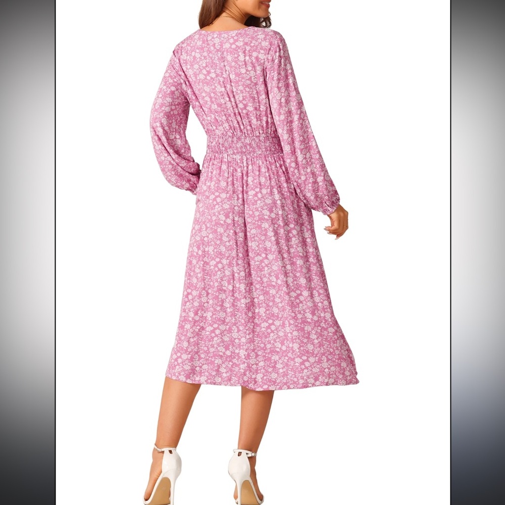 By the River Floral Pink Dress